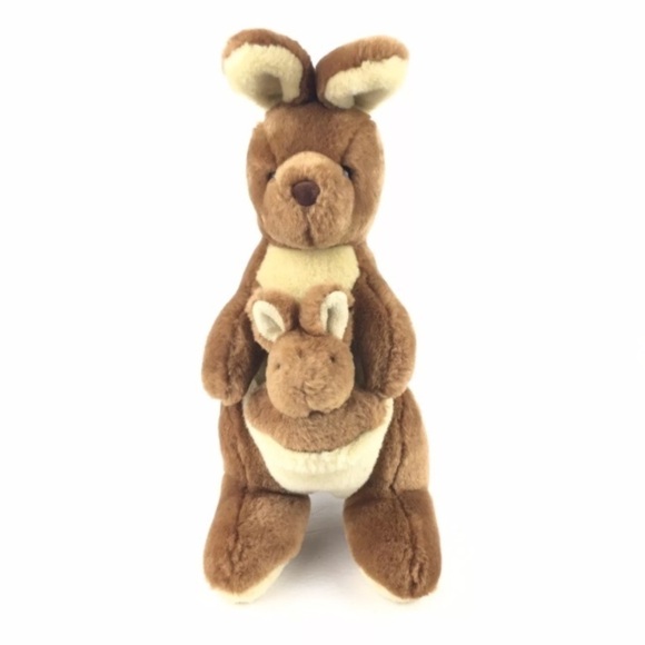 UNIPAK Kangaroo Baby Joey Pouch Stuffed Animal Plush Toy 12.5" Brown Jan 2011 - Picture 1 of 9
